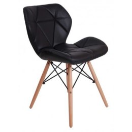 Krzesło nowoczesne tapicerowane MURET czarny