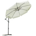 Parasol ogrodowy składany 8 segmentów beżowy 350cm