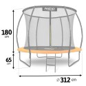 Trampolina ogrodowa profilowana 10ft/312cmz siatką wewnętrzną Neo-Sport