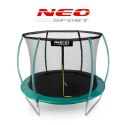 Trampolina ogrodowa 8ft/252cm z siatką, profilowanymi słupkami i drabinką Neo-Sport Neo-Sport