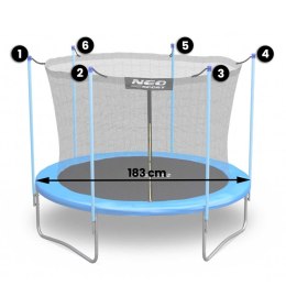 Siatka wewnętrzna do trampolin 183cm 6ft Neo-Sport Neo-Sport