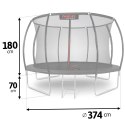 Trampolina ogrodowa profilowana 12ft/374cm z siatką wewnętrzną Neo-Sport