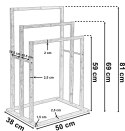 Stojak LAOS bambusowy 3 wieszaki