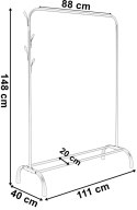 Wieszak loftowy na ubrania Feliks czarny