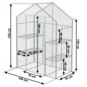 Szklarnia dwa regały 140 x 71 x 195 cm Plonos 4922