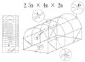 Tunel foliowy - szklarnia ogrodowa AUREA 2,5x4m