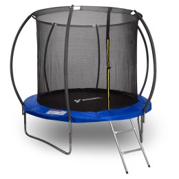 Trampolina z siatką i drabinką HENZEN 244 cm niebieska FT 8