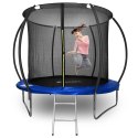 Trampolina z siatką i drabinką HENZEN 244 cm niebieska FT 8