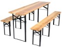 Zestaw stalowo-drewniany stół + 2 ławki 170 cm