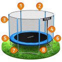 Trampolina ogrodowa 10ft/312cm z siatką zewnętrzną i drabinką Neo-Sport