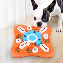 Gra Puzzle zabawka dla psa kota Pongo pomarańczowy