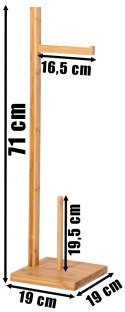 Stojak na papier toaletowy KEFAS naturalny bambus