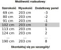 Drzwi harmonijkowe 005S BIAŁY DĄB MAT - 100 cm