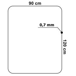 Mata ochronna pod fotel pc 120x90 cm 0,7 mm