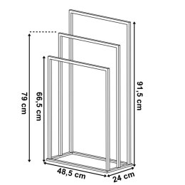 Stojak wieszak na ręczniki 3 ramiona Tire czarny