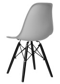 Krzesło nowoczesne Milano Black DSW szare