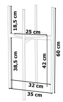 Kwietnik stojący loftowy Torre 60 cm czarny