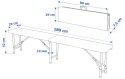 Ławka cateringowa składana 180 cm czarna